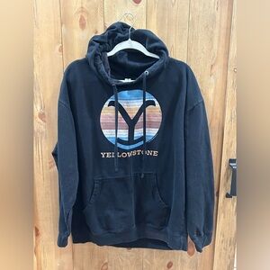 Black Yellowstone Hoodie mens XL